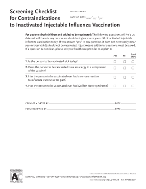 For Contraindications  Form