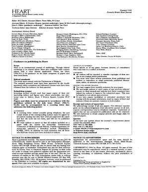 Guidance on Publishing in Heart Venience of Readers in the USA  Form