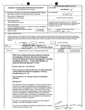 And RECORDS ADMINISTRATION NWML  Form