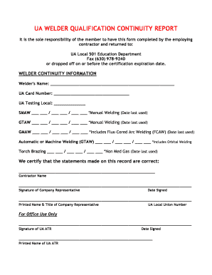 Welder Application  Form