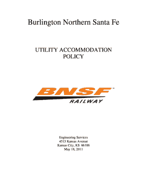  Bnsf Utility Accommodation Policy 2011
