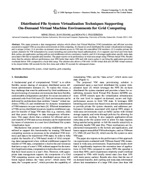 Distributed File System Virtualization Techniques Supporting on Cis Fiu  Form