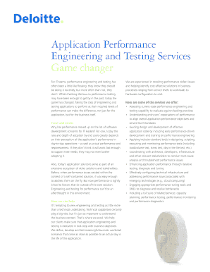 Application Performance Engineering and Testing Services Deloitte