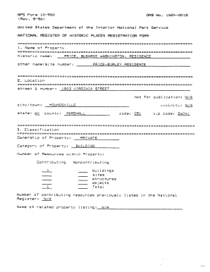 NPS Form 10 900 Rev 8 Eb United States Department of the