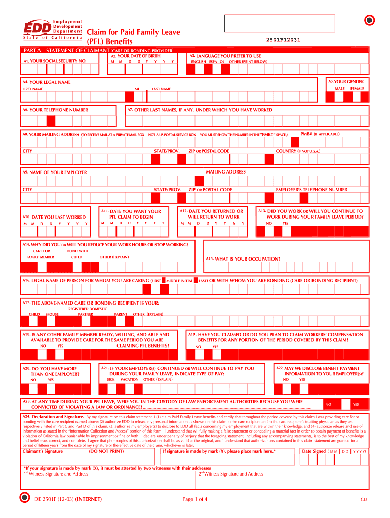 De 2501F Fill Out and Sign Printable PDF Template signNow