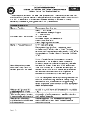 STAR Math Enterprise Form C