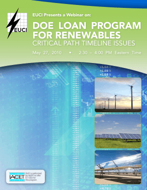 DOE LOan PrOgram for REnEwabLEs  Form