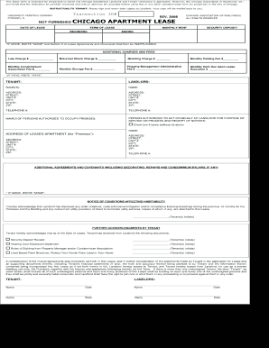 Get and Sign Chicago Lease Agreement PDF 2008-2022 Form