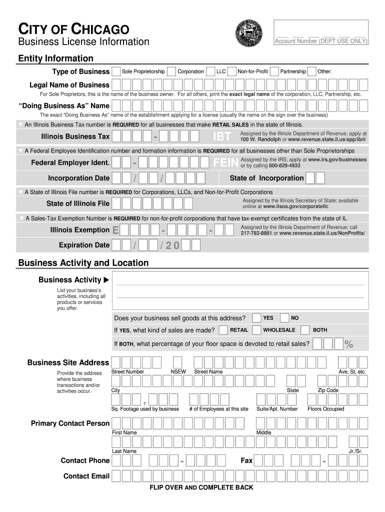 CITY of CHICAGO  Form