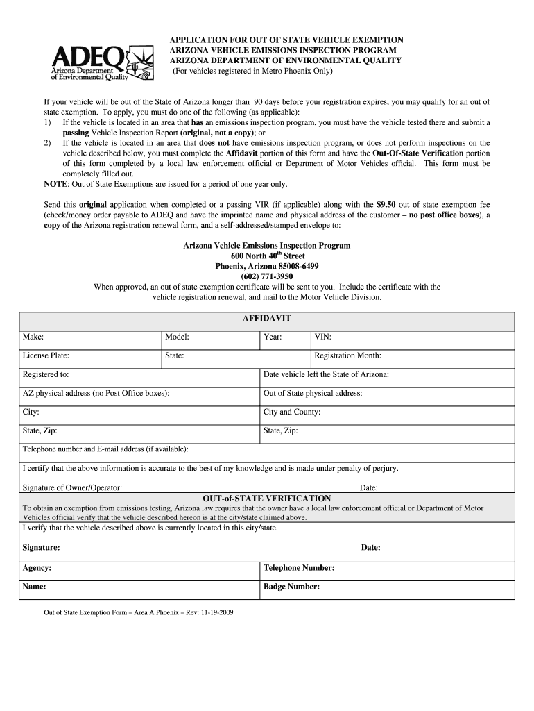  What is Adeq Out of State Exemption Form 2017