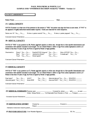 Ambulance Refusal Form