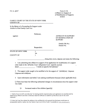 451 Affidavit Upper Modification Form