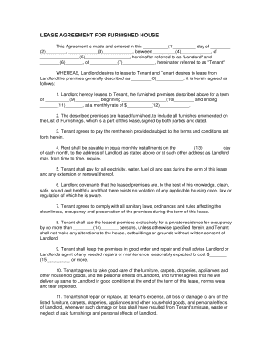 Online Lease for a House Form