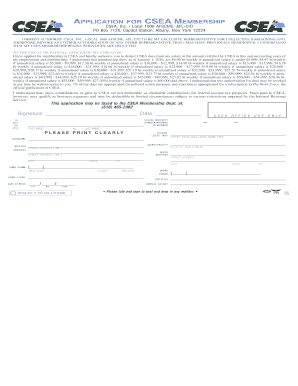  Csea Application for Membership 2009-2024