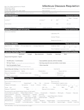 Infectious Disease Requisition Form