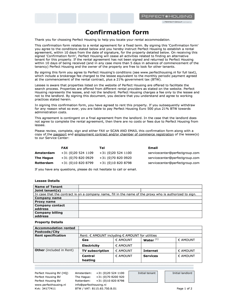 Perfect Confirmation Form for Lessee Overload Monitoring System for Machines Operating in the EEx E Area