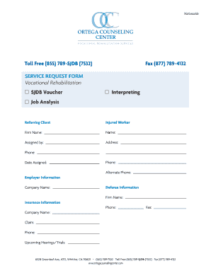 Ortega Counseling Center  Form