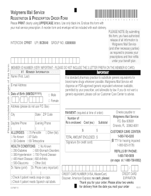 Walgreenshealthcom Registration and Order Form