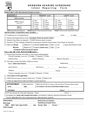 Dpoae Reporting Form