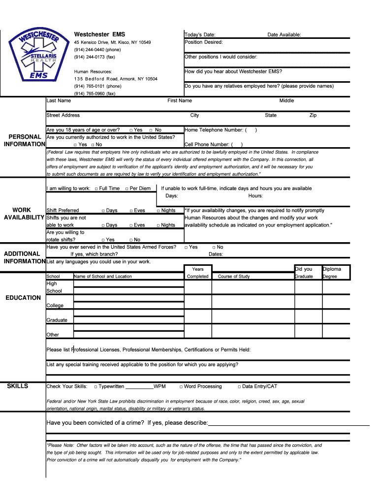 Westchester EMS INFORMATION WORK ADDITIONAL EDUCATION    Westchesterems