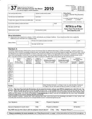  Form 37 Ohio 2010