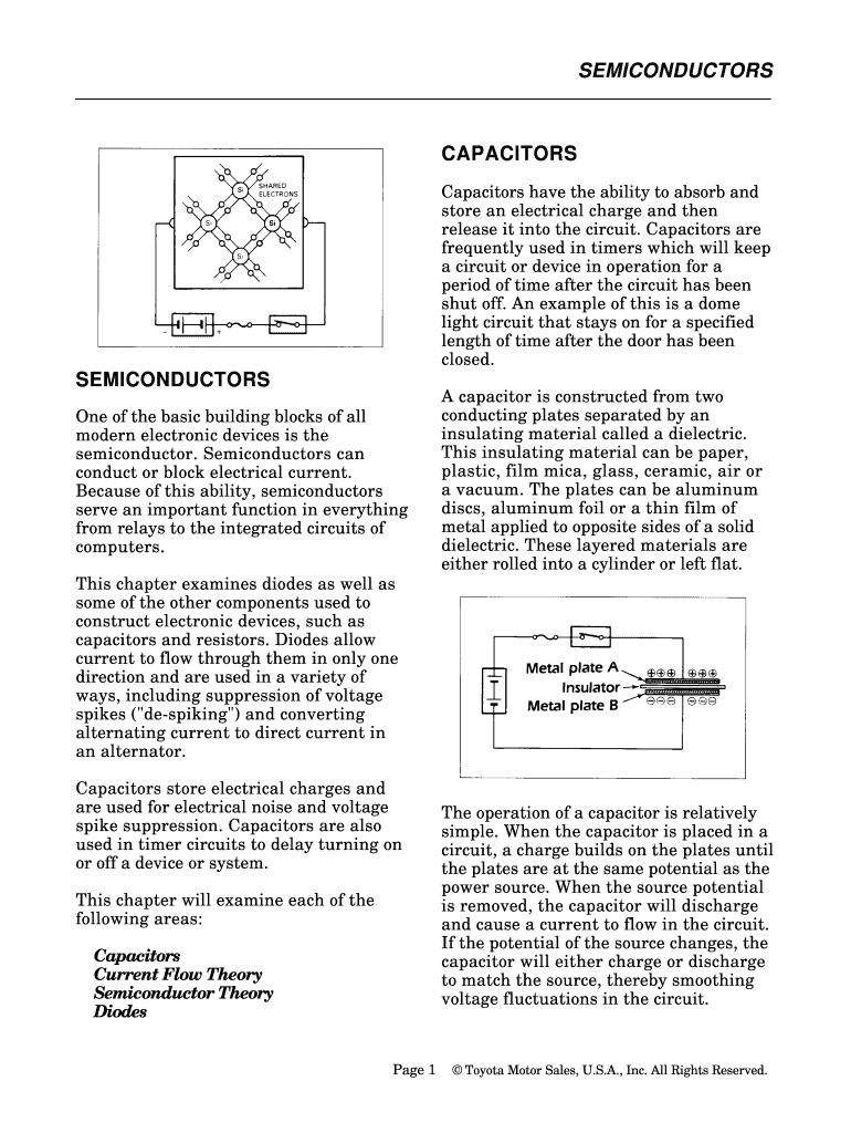 SEMICONDUCTORS CAPACITORS    Autoshop 101  Form