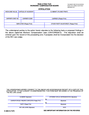  Ny Stipulation Form 1997
