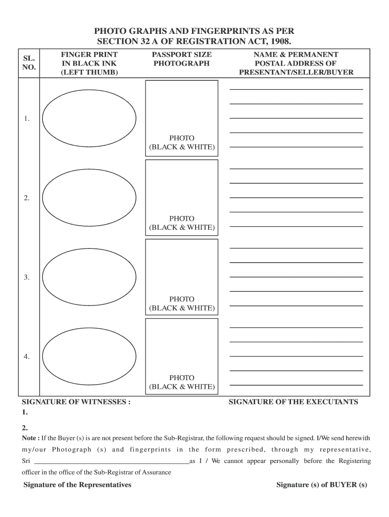 Form 32a Land Registration DOC for Government of Andhra Pradesh PDF