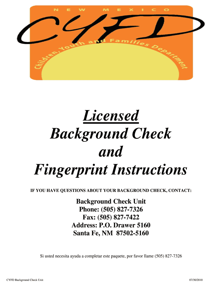  Cyfd Background Check 2010-2024