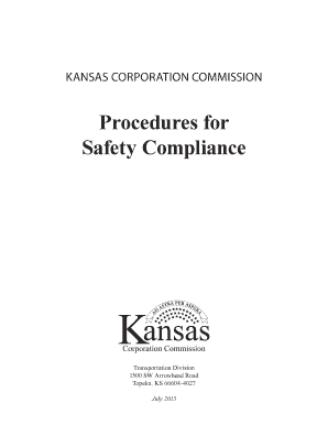 Kcc Procedures for Safety Compliance Form