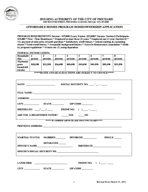 Prichard Housing Authority  Form