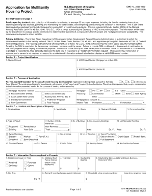 Hud Application  Form