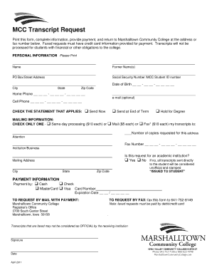 MCC Transcript Request Iavalley  Form