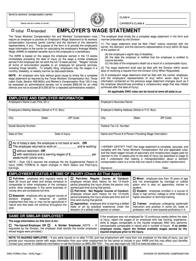  Blank Twc C 3 Form 2005-2024