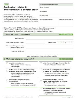 C79 Application Related to Enforcement of a Contact Order  Form