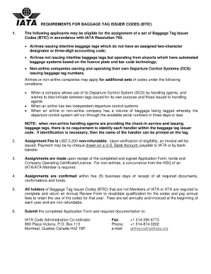 Iata Resolution 769 Btic  Form