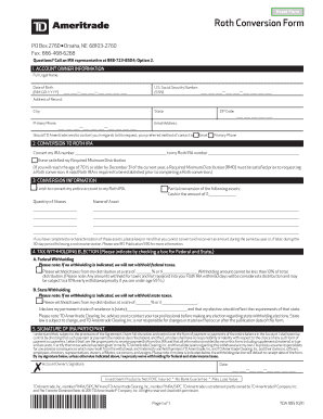 Td Ameritrade Roth Conversion Form