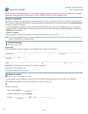 American Funds Transfer Form