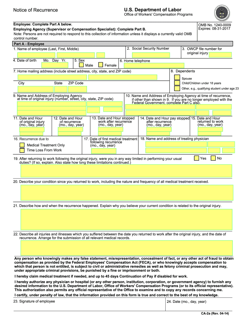  Form Ca 2a 2010