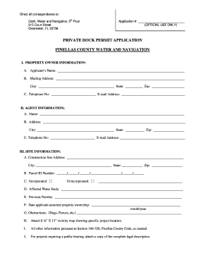 Private Dock Permit  Form