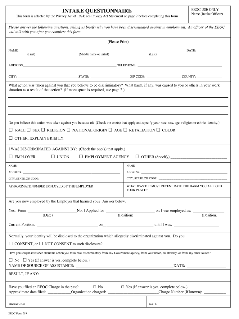 Odh Form 283