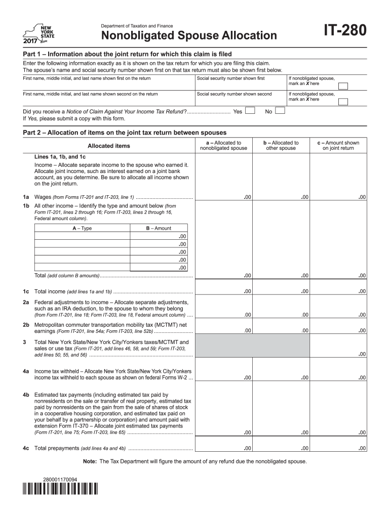 How to Fill Out Form it 280