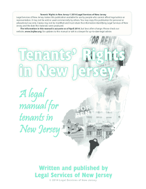 Tenants&#039; Rights in New Jersey LSNJ Law  Form