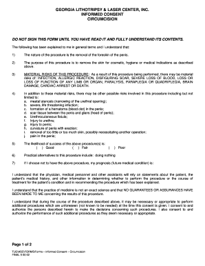 Circumcision Consent Form Template