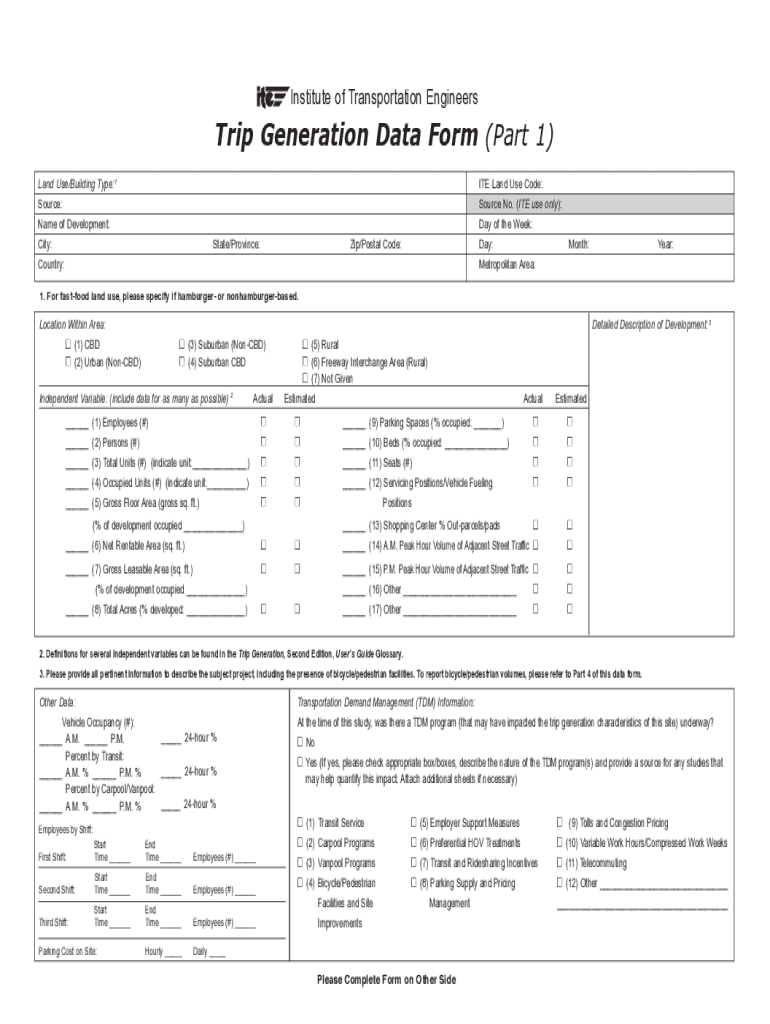  Ite Trip Generation Manual PDF Download 2008
