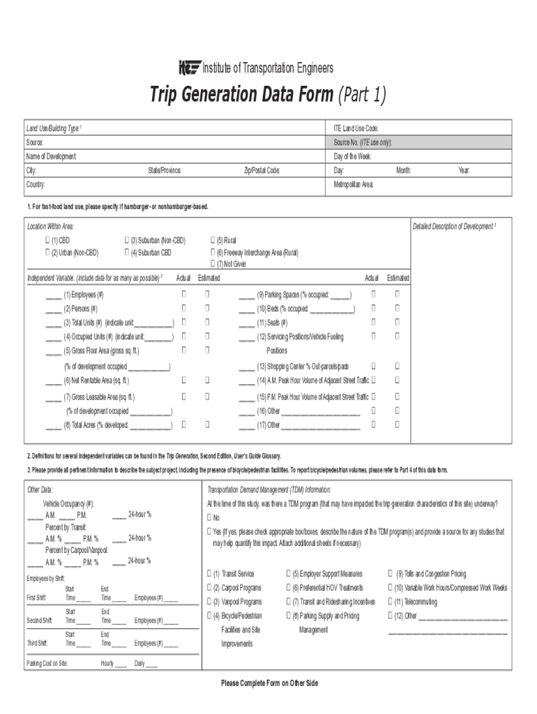 trip generation manual 11th edition (trip gen11)