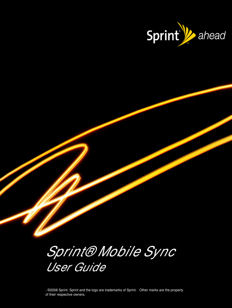Get and Sign Sprint Mobile Sync  Form