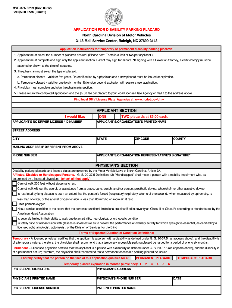 Mvr 37a Form