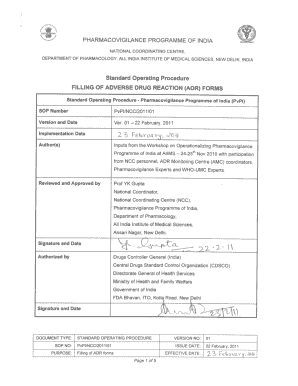 Filled Adr Form Example
