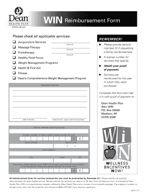 Check for Win Reimbursement Form